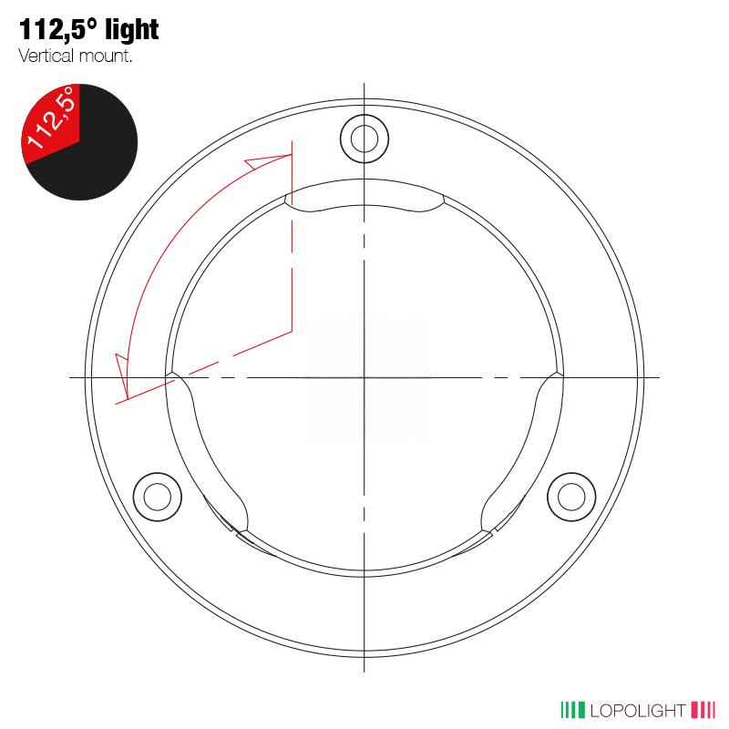 2nm 112,5° Red, Port, black anodized 2nm 112,5° Red, Port, black anodized